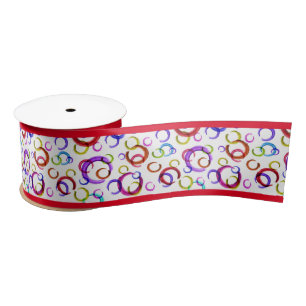 Lazo De Raso Festividad, caótica, colorido, confetti, puntos d