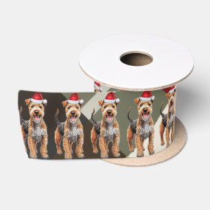 Lazo De Raso Festividad de Lakeland Terrier Navidades de perros