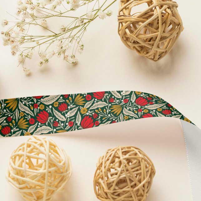 Lazo De Raso Festividad de Navidades florales de arte folclóric (Subido por el creador)