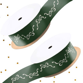 Lazo De Raso Festividad grande de los cerdos Navidades verdes