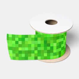 Lazo De Raso Fiesta de cumpleaños de Green Gamer Pixels