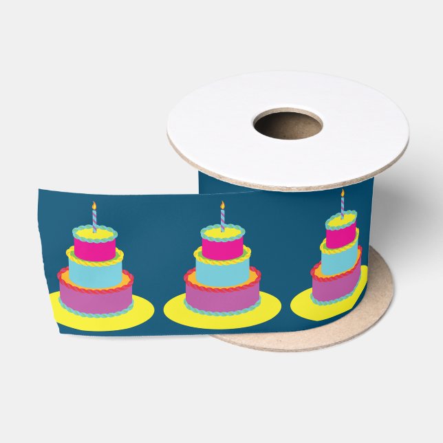 Lazo De Raso Fiesta del pastel de cumpleaños (Carrete)