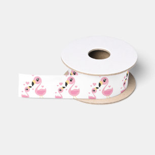 Lazo De Raso Flamingo Baby Shower Cute Tropical