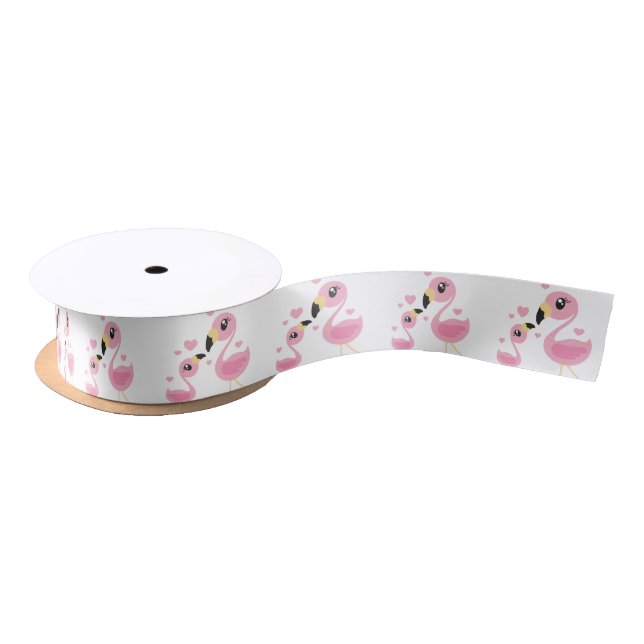 Lazo De Raso Flamingo Baby Shower Cute Tropical (Carrete)