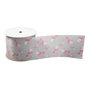 Lazo De Raso Flamingo Love Multi ribbon satin
