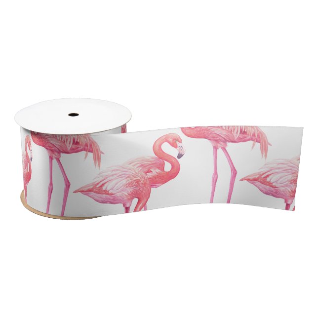 Lazo De Raso Flamingos (Carrete)