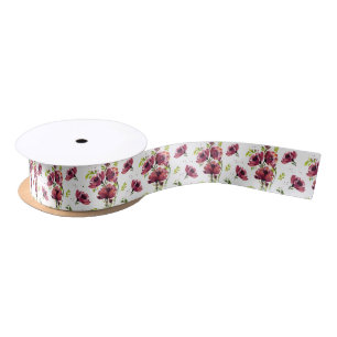 Lazo De Raso Fleur Poppy Ribbon