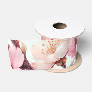 Lazo De Raso Flor de Cerezo