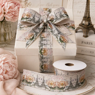 Lazo De Raso Flor de loto moderna torre eiffel vintage paris