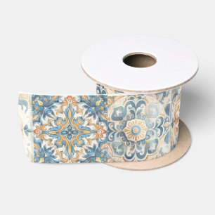 Lazo De Raso Flor de mosaico mediterránea Positano limón