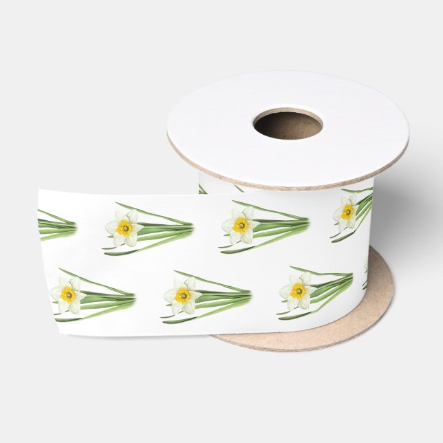 Lazo De Raso Flor de Narciso (Carrete)