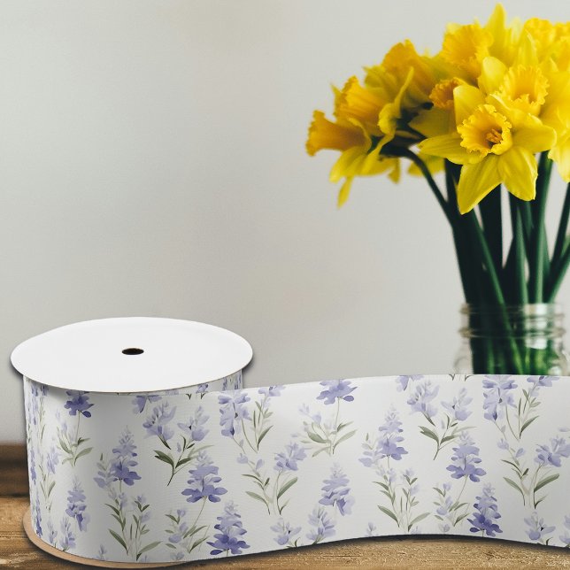 Lazo De Raso Flor Lilac elegante Flor azul y floral blanca (Subido por el creador)