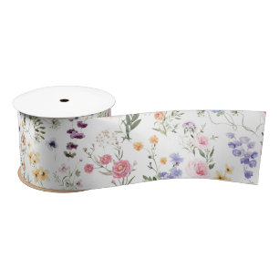 Lazo De Raso Flor silvestre primavera pradera flores vegetación