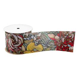 Lazo De Raso Floral botánica de vidrio templado