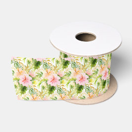 Lazo De Raso Floral de Jungla Tropical