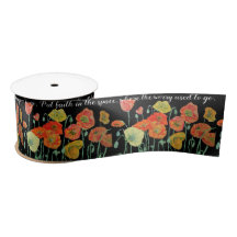 Floral del Naranja de amapola rojo 'Pon la fe en e