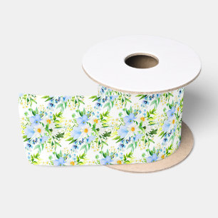Lazo De Raso Floral Nomeolvides y Margaritas