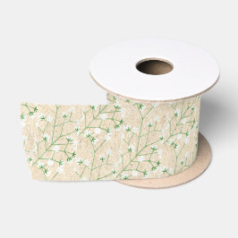 Lazo De Raso Flores de Aliento de Bebé Boho Chic Bautizo Boda