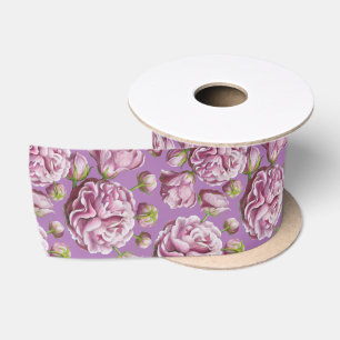 Lazo De Raso Flores de jardín de Camellia Rosa
