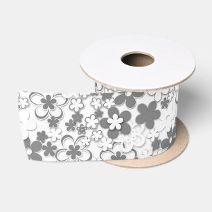 Lazo De Raso Flores de papel rojo y blanco con raciones de saté