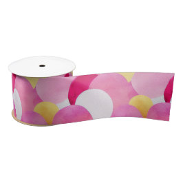 Lazo De Raso Flores de primavera pintadas con acuarela vibrante