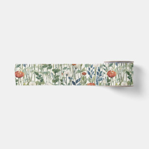 Lazo De Raso Flores de primavera silvestres acuarela arte