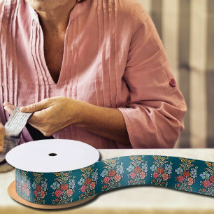 Lazo De Raso Flores húngaras coloridas