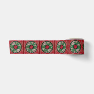 Lazo De Raso Flores para Navidad