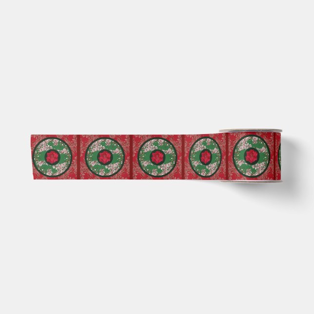 Lazo De Raso Flores para Navidad (Anverso)