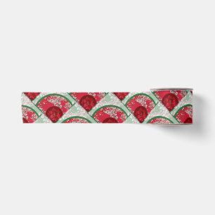 Lazo De Raso Flores para Navidad