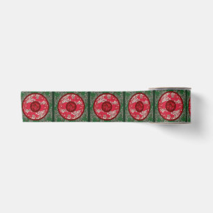Lazo De Raso Flores para Navidad