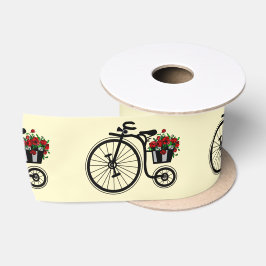 Lazo De Raso Flores románticas Bicicletas Cinta satinada tus co