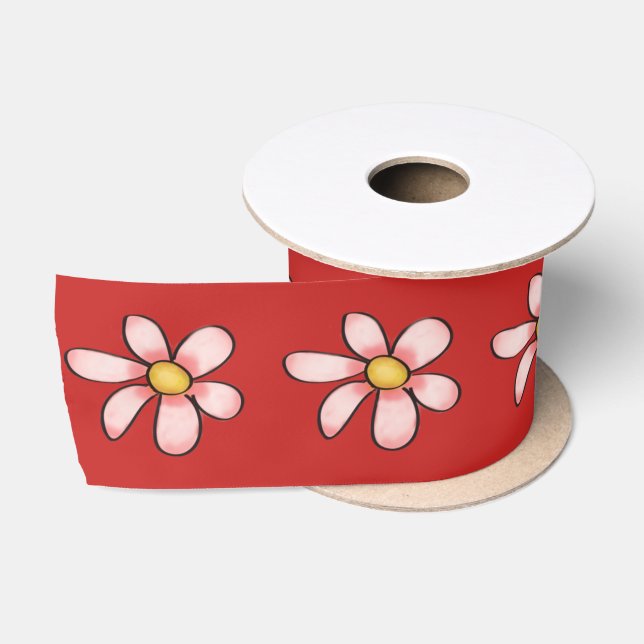 Lazo De Raso flores Satin Ribbon (Carrete)