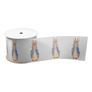 Lazo De Raso Fondo de Peter Rabbit Gray Linen