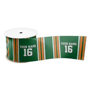 Lazo De Raso Forest Green con Naranja White Stripes Team Jersey