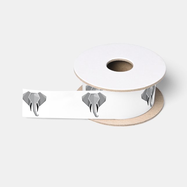 Lazo De Raso Formas simples Geometría Cabeza elefante (Carrete)