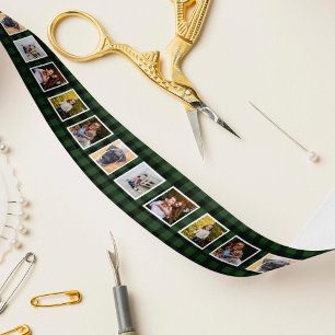 Lazo De Raso Fotografía de color verde y negro en forma de búfa