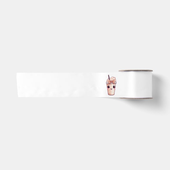 Lazo De Raso Frappé sonriente Kawaii (Anverso)