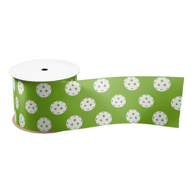 Lazo De Raso Fun Pickleball Pattern Green White (Carrete)