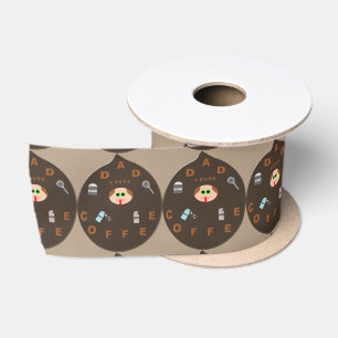 Lazo De Raso Funny Dad Monster ama el Coffbon Ribbon