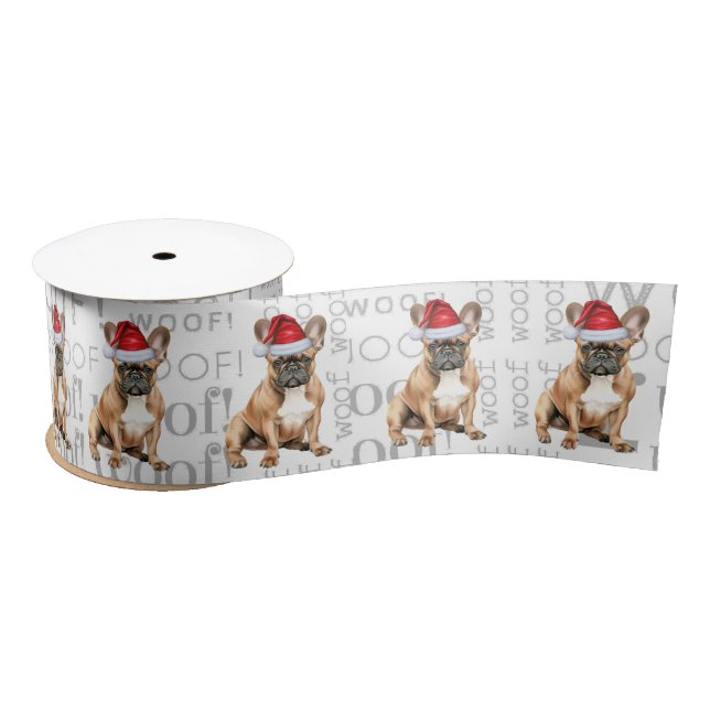 Lazo De Raso Funny Dog Lover French Bulldog Santa (Carrete)