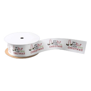 Lazo De Raso Funny Elf Merry Little Navidades