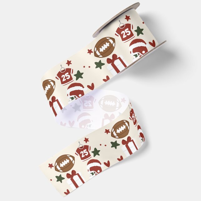 Lazo De Raso Fútbol Americano Navidad (Reverso)