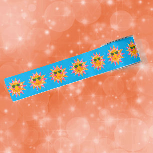Lazo De Raso Gafas de triángulo de rayo de sol naranja brillant