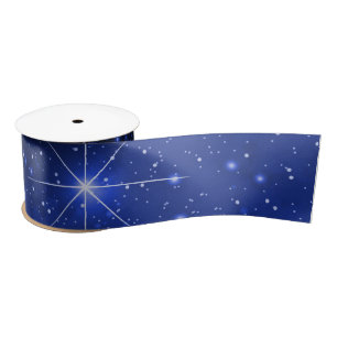Lazo De Raso Galaxia Estrella En Azul