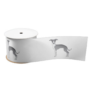 Lazo De Raso Galgo Italiano Azul y Blanco Perros de Dibujos Ani