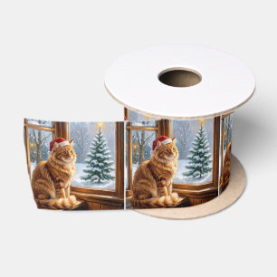 Lazo De Raso Gato Jengibre de Navidad