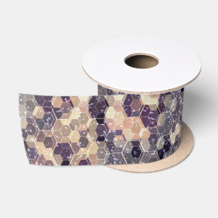 Lazo De Raso Geométrico gris beige