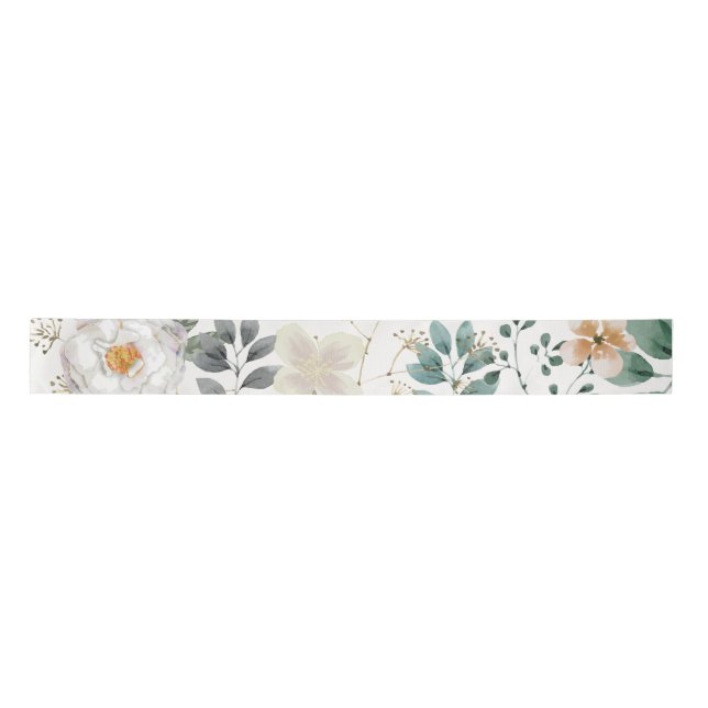 Lazo De Raso Georgina Floral Ribbon (Anverso)