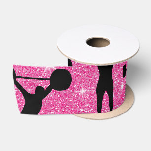 Lazo De Raso Gimnasia Fitness Deporte Brillo Rosa